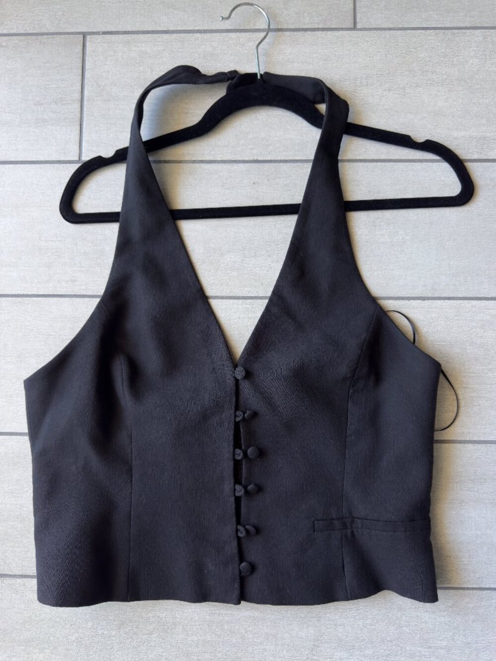NWT ZARA BLACK CORSET VEST XL